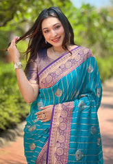 Soft Silk Zari Woven Banarasi Wear Saree